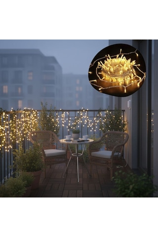 Buffer Günışığı Renk 5 Farklı Işık Modlu 10 Metre Eklemeli Dekor Boncuk Model Dekoratif Led Gün Işığı