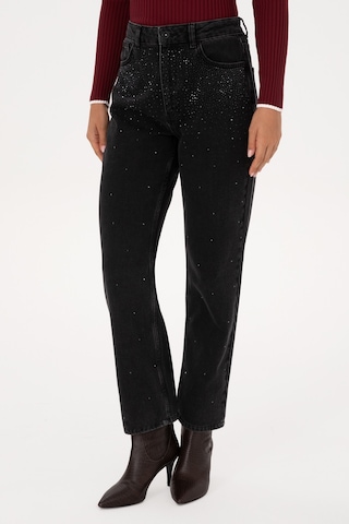 U.S. Polo Assn. Kadın Siyah Straight Fit Jean Pantolon 50310188-DN0027