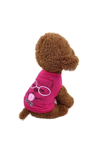 Köpek İçin Sevimli Pembe Karikatür Pet Kıyafeti