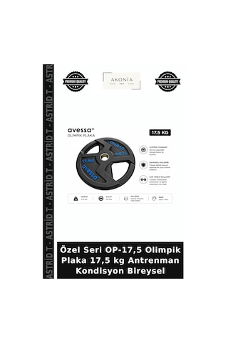 Özel Seri Op-17,5 Olimpik Plaka 17,5 Kg Antrenman Kondisyon Bireysel