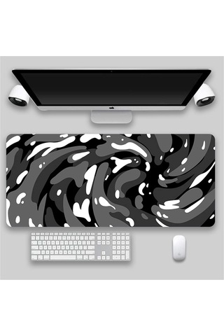 Oyuncu Mouse Pad'i, Dikişli Kenarlı 900x400x3mm Ekstra Büyük Mouse Pad, Büyük Ağır Kalın Rahat Katlanabilir Yıkanabilir Mat