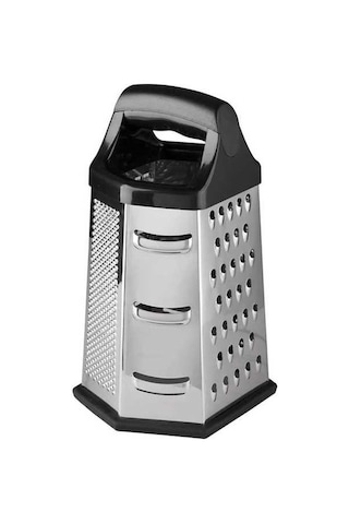 Pazly Taraflı Sebze Rende Paslanmaz Kutusu Gümüş Fonksiyonlu Çok Çelik Beyaz 6 - Oi Beyaz - Gümüş