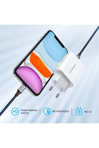 Ugreen 20W Type-C PD QC 3.0 Hızlı Şarj Cihazı