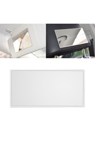 Sones Taşınabilir Araç Güneşliği Makyaj Aynası Paslanmaz Çelik Makyaj Aynası, Boyut: 110 X 65mm