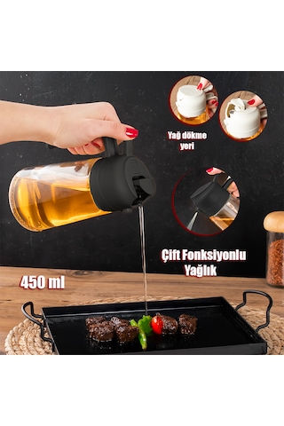 Porsima Alk-3159 2 Li Çok Amaçlı Cam Sprey Şişe Yağlık Yağdanlık