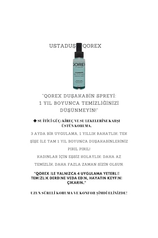 Ustaduş - Qorex Marka - Siyah - 6 Mm Şeffaf Temper Cam Duşakabin H:190 Özel Seri Krom Aksesuar. Diğer