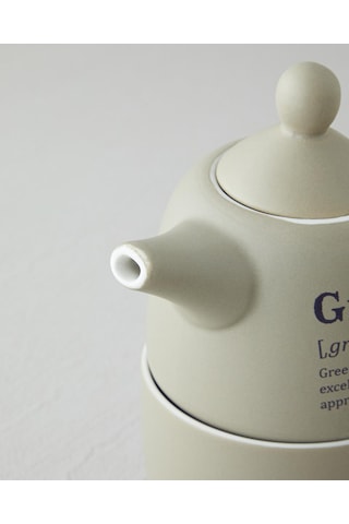 English Home Green Tea New Bone China Demlik Seti 300 Ml Yeşil Yeşil