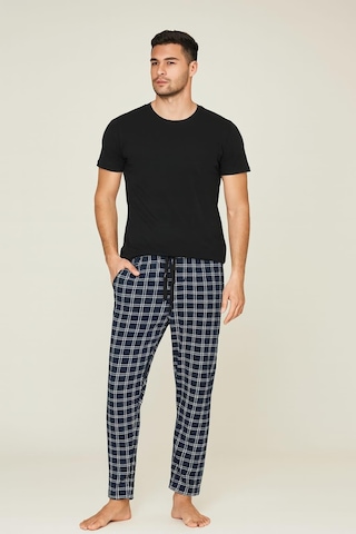 Erkek Desenli Cepli % 100 Pamuk Tek Alt Lacivert Lacivert