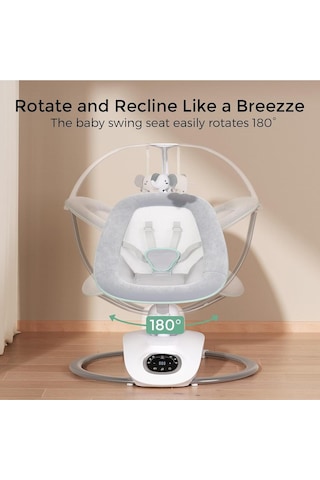 Momcozy Cocosway Elektrikli Bebek Salıncağı, 3D Hareketli, 6 Mod 4 Hız Hoppala