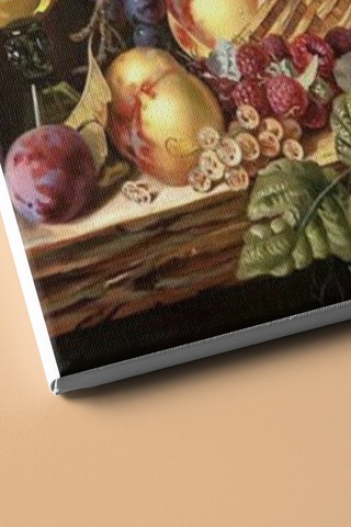 Webstyle Meyve Sepeti Sayılarla Boyama Seti Kasnaklı 50x65