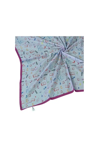 Mim Eşarp Valino Soft Pamuk Çocuk Desenli Eşarp 70x70 Cm Lila - Elif Ba