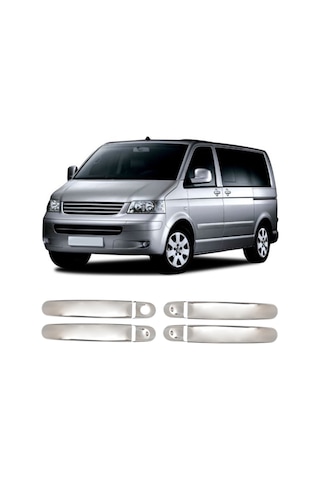 Volkswagen Transporter T5 Uyumlu 2003-2015 Krom Kapı Kolu 4 Kapı Paslanmaz Çelik