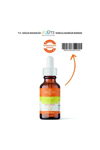 Doğal Eczane Glikolik Asit + Salisilik Asit Bakım Serumu 30 ML
