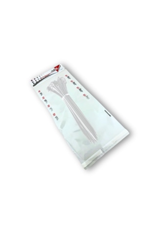 Plastik Kablo Bağı Klipsi Cırt Kelepçe 300 X 4.8 Beyaz 50 Adet Beyaz