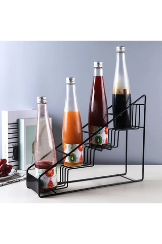 Tongxida Kahve Şurubu Depolama Raf Mutfak Konteyner Organizatör Asil Siyah İçin Asil Siyah