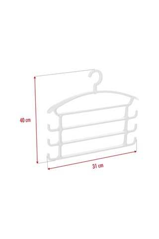 Beyaz Pantolon Askısı & Dolap Düzenleyici Askı Beyaz