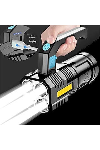 5w Usb Şarjlı El Feneri Çok renkli