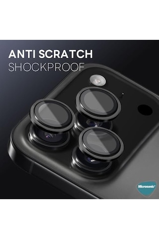 Apple İphone 17 Pro Tekli Kamera Lens Koruma Camı Gümüş İphone 17 Pro İle Uyumlu Ekran Koruyucu - Gümüş