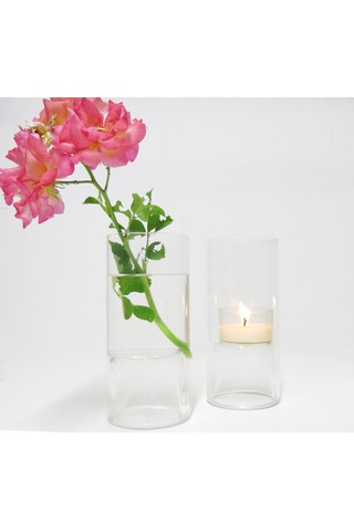 Missi 15 Cm Clear Cam Mumluk Ve Tealıght Seti