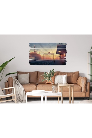 Anime Tren İstasyonu Raylar Mdf Tablo 2961 Model E
