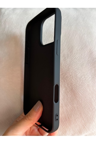 Apple Uyumlu iPhone 16 Pro Logolu İçi Kadife Silikon Lansman Kılıf