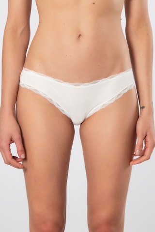 Türen Kadın Likralı Ribana Dantelli Bikini Külot 2'li Paket 928/ekru Ekru