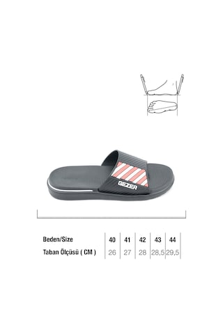 Gezer Yazlık Erkek Eva Ev Banyo Bahçe Havuz Plaj Terlik Siyah