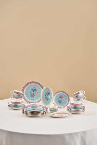 Karaca  Forever Bone Spello 26 Parça 6 Kişilik Kahvaltı Takımı Blue