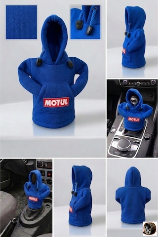 Motul Tasarım Hoodie Vites Topuzu Kılıfı - Universal Sweatshirt Model Vites Aksesuarı Mavi
