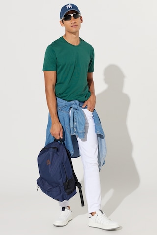 Ac&Co / Altınyıldız Classics Slim Fit Bisiklet Yaka Kısa Kol Pamuklu Erkek Tişört Koyu Yeşil