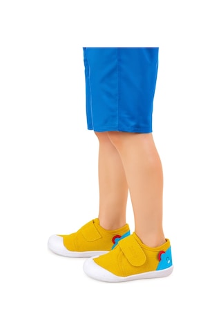 Kiko Kids Catly Cırtlı Erkek Bebek İlk Adım Panduf Ayakkabı Sarı