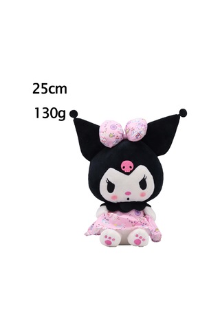 Mengtuo Kuromi Peluş Oyuncak Kısa Peluş Çizgi Film Bebeği Pembe Top Kuromi