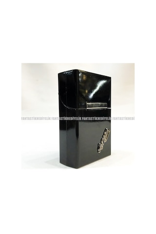 Atatürk Imzalı Mıknatıs Kapak Alüminyum Sigara Tutun Kutu Tabaka