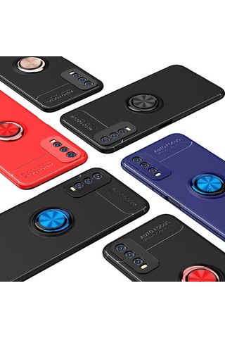 Vivo Y20 Kılıf Tchs Ravel Silikon Kapak - Kırmızı Kirmizi