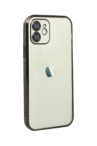 iPhone Uyumlu 12 Kılıf Razer Lensli Silikon - Siyah