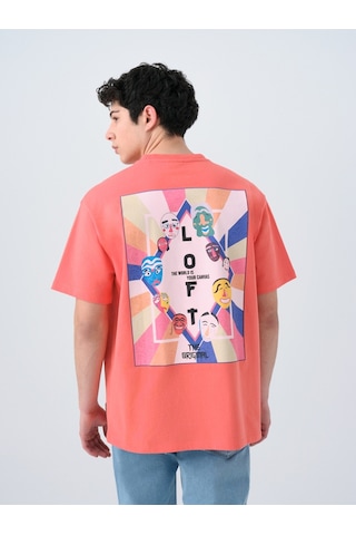 Loose Fit Erkek Tshirt K.kol Turuncu
