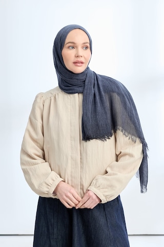 Armanda Organic Touch Ketens Viskoz Şal- 3601 Lacivert