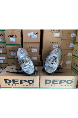 Nıssan Micra 2003-2007 Arası Depo Sağ Ve Sol Far Takım Beyaz 26060-ax700 / 26010-ax700