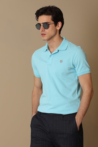 Lufian Erkek Laon Spor Polo Yaka T-Shirt 627111040091 Aqua Mavi