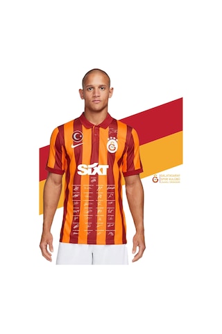 Galatasaray Lisanslı 100. Yıl İmzalı Forma Gs Aslan Baskılı Hediyelik Ahşap Kutulu Sarı - Kırmızı