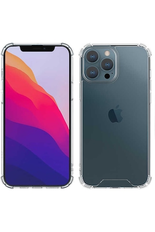 Apple Uyumlu iPhone 13 Pro Uyumlu Zore Kamera Korumalı Nitro Anti Shock Silikon-renksiz Renksiz -