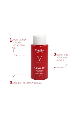 Vidalita Beauty & Care Fruit Therapy Çilek Çekirdeği & Argan Yağı İle Besleyici Ve Canlandırıcı 340 ML
