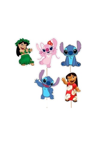 Kürdan Lilo Stitch Sitiç Temalı 10lu Sadece Kürdanlar .pasta Cupcake Süsü