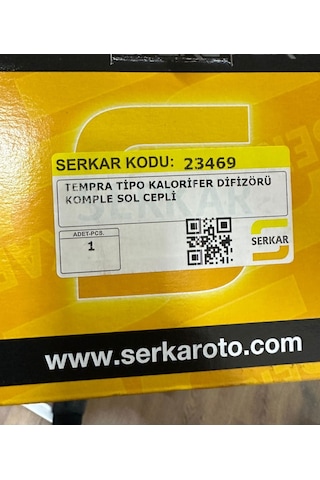 Tempra Tipo Kalorifer Difizörü Komple Sol Cepli 23469