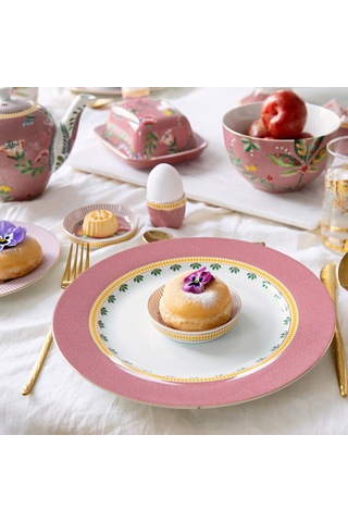 Pembe Porselen Yemek Tabağı 26,5 Cm