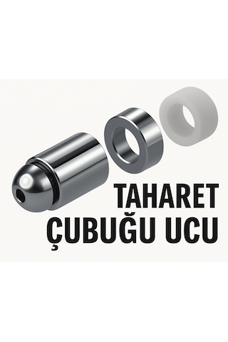 Taharet Çubuğu Uyumlu Plastik Krom Uç Dayanıklı, Şık Ve Kolay M