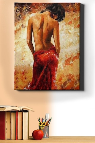 Webstyle Tutkulu Kadın Sayılarla Boyama Seti Kasnaklı 40x50 Cm