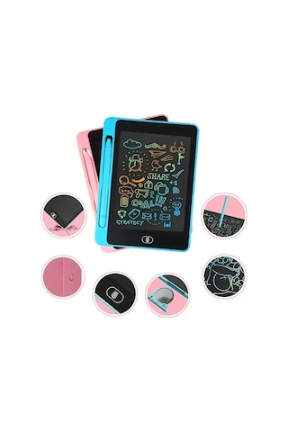 6.5/8.5 İnç Lcd Yazma Tableti Çizim Tahtasında Montessori Eğitici Çizim 8.5-light Blue Mavi