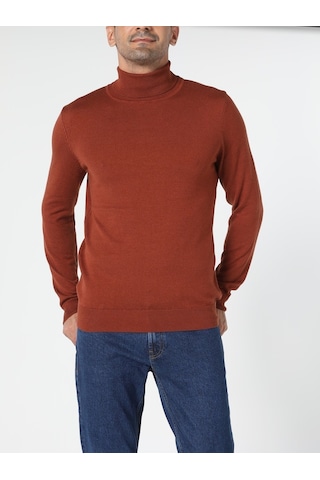 Colin's Slim Fit Turuncu Erkek Kazak cl1023624_Q1.V2_COR Kahverengi