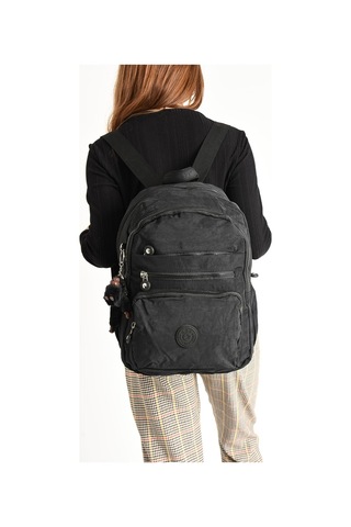 Ultra Hafif Orta Boy Sırt Çantası Çok Cepli Unisex Siyah Model: 571-4b - Siyah